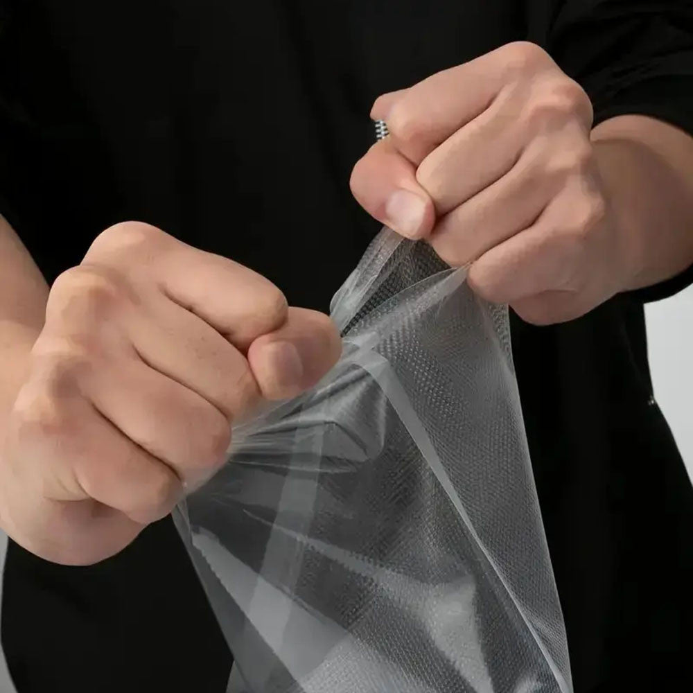 100 шт Рифлені пакети для вакууматора 20х15см Вакуумні пакети для продуктів / Пакети для вакуумування