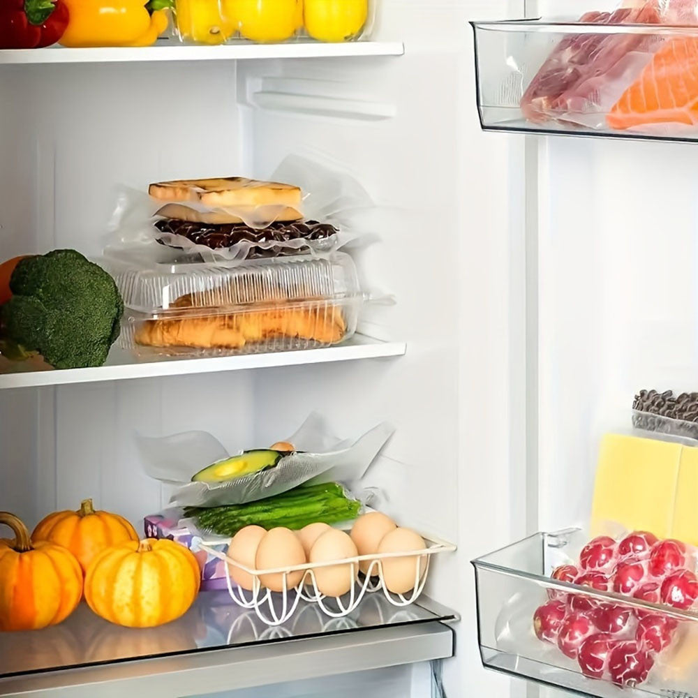 100 шт Рифлені пакети для вакууматора 20х15см Вакуумні пакети для продуктів / Пакети для вакуумування