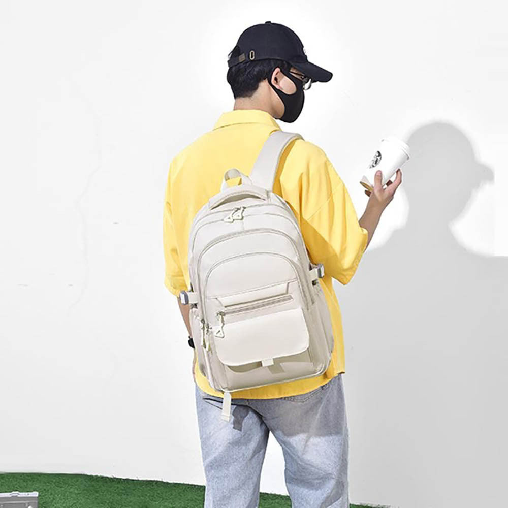 Шкільний рюкзак водонепроникний 44×29×13см, Бежевий / Рюкзак у школу / Рюкзак підлітковий / Міський рюкзак