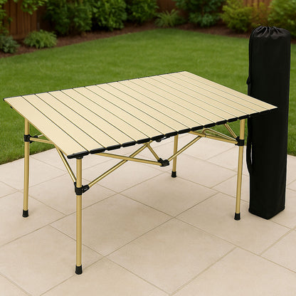 Розкладний столик з накидкою 95х52х50см, Оливковий / Кемпінговий столик складний / Туристичний стіл для пікніка