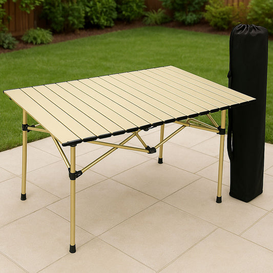 Розкладний столик з накидкою 95х52х50см, Оливковий / Кемпінговий столик складний / Туристичний стіл для пікніка