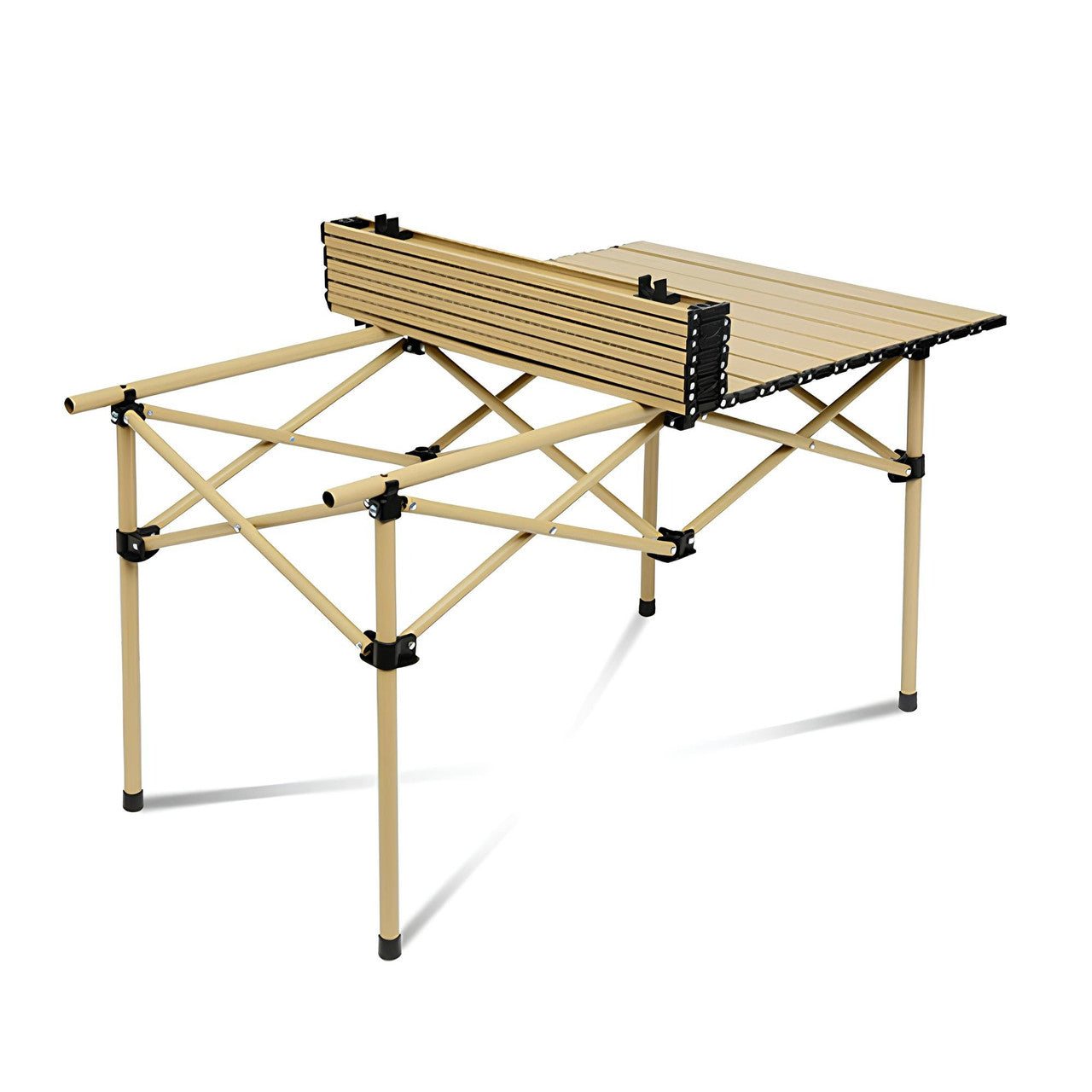 Розкладний столик з накидкою 95х52х50см, Оливковий / Кемпінговий столик складний / Туристичний стіл для пікніка