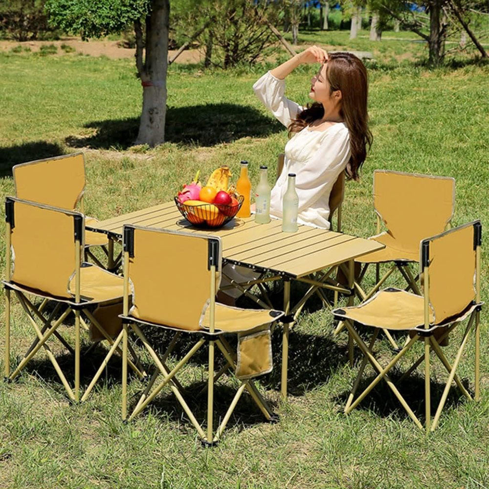 Розкладний столик з накидкою 95х52х50см, Оливковий / Кемпінговий столик складний / Туристичний стіл для пікніка