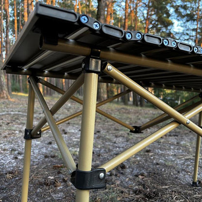 Розкладний столик з накидкою 95х52х50см, Оливковий / Кемпінговий столик складний / Туристичний стіл для пікніка