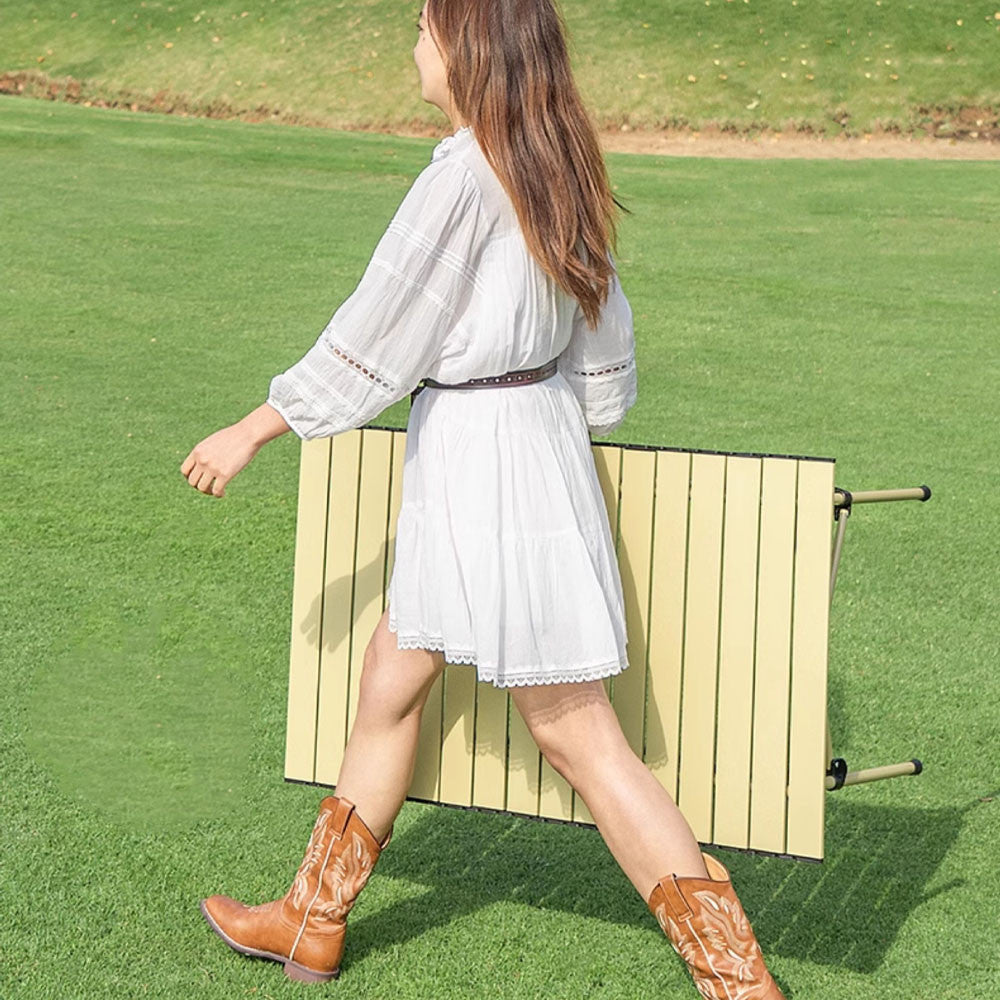 Розкладний столик з накидкою 95х52х50см, Оливковий / Кемпінговий столик складний / Туристичний стіл для пікніка