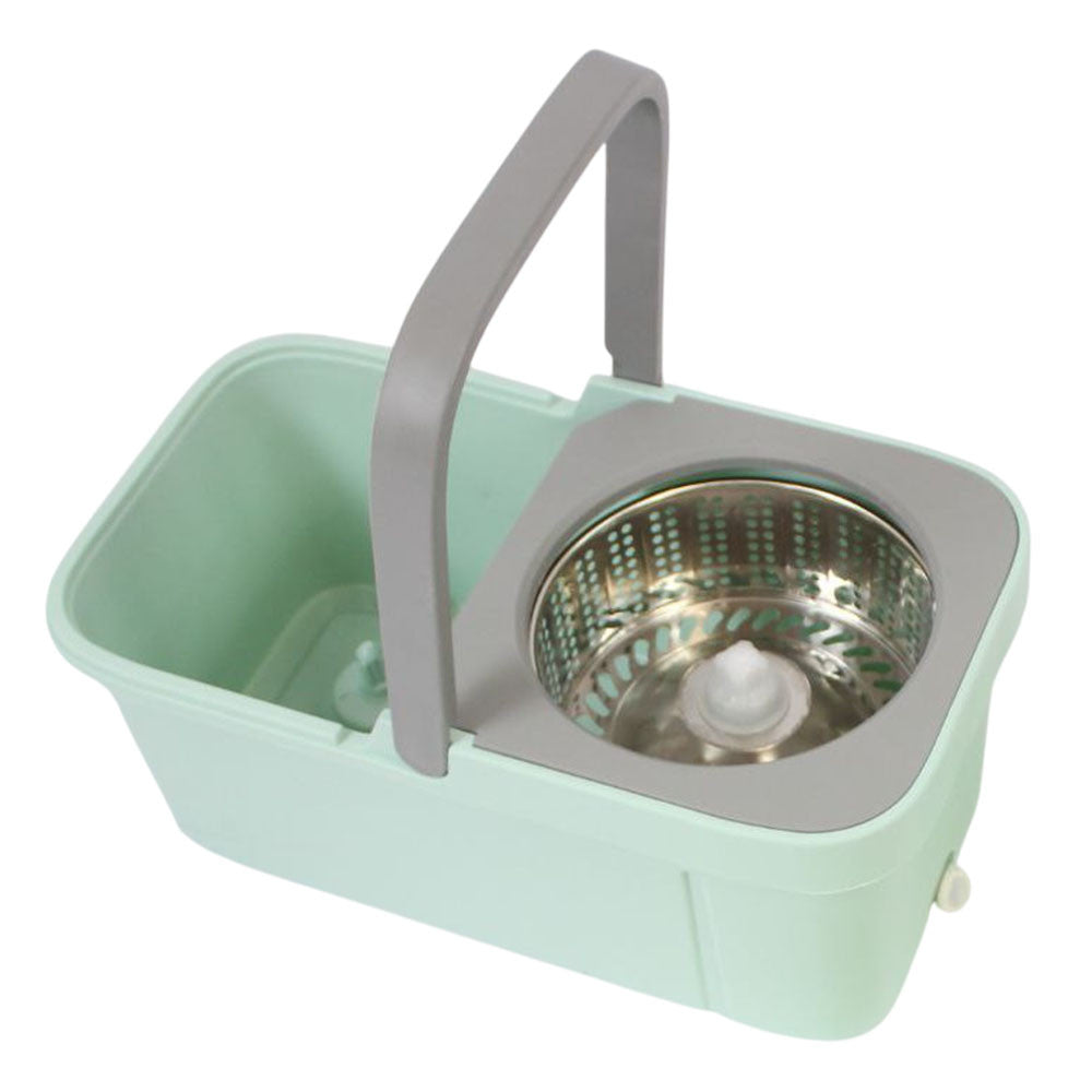 Швабра з автоматичним віджимом та відром 6л, Бірюзовий / Швабра ледарка / Швабра з відром / Швабра ледарка з віджимом