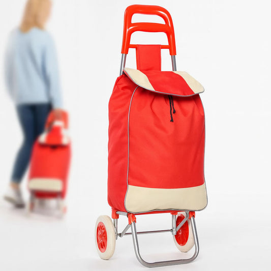 Сумка-візок на колесах до 130кг, 95х35х30см, Червоний / Сумки на колесах для покупок / Кравчучка для продуктів