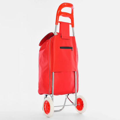 Сумка-візок на колесах до 130кг, 95х35х30см, Червоний / Сумки на колесах для покупок / Кравчучка для продуктів
