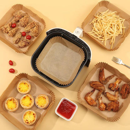 50шт Пергаментна форма для аерогрилю 20х16х4,5см / Одноразова форма пергаментна / Пергамент для духовки