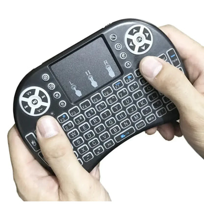 Бездротова клавіатура з тачпадом, RGB, MWK08-i8 / Клавіатура з підсвіткою / Портативна міні клавіатура