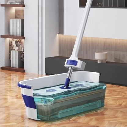Швабра зі складним відром, 12 л / Швабра ледарка / Самовіджимаюча швабра / Набір для прибирання