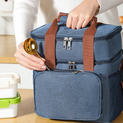 Термосумка для пікніка DF-02, Синя / Сумка холодильник / Холодильник сумка / Туристична термосумка