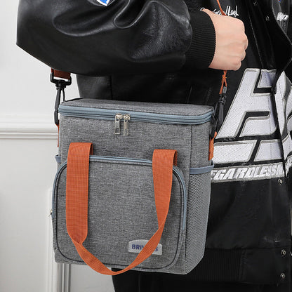 Термосумка для пікніка DF-02, Сіра / Сумка холодильник / Холодильник сумка / Туристична термосумка