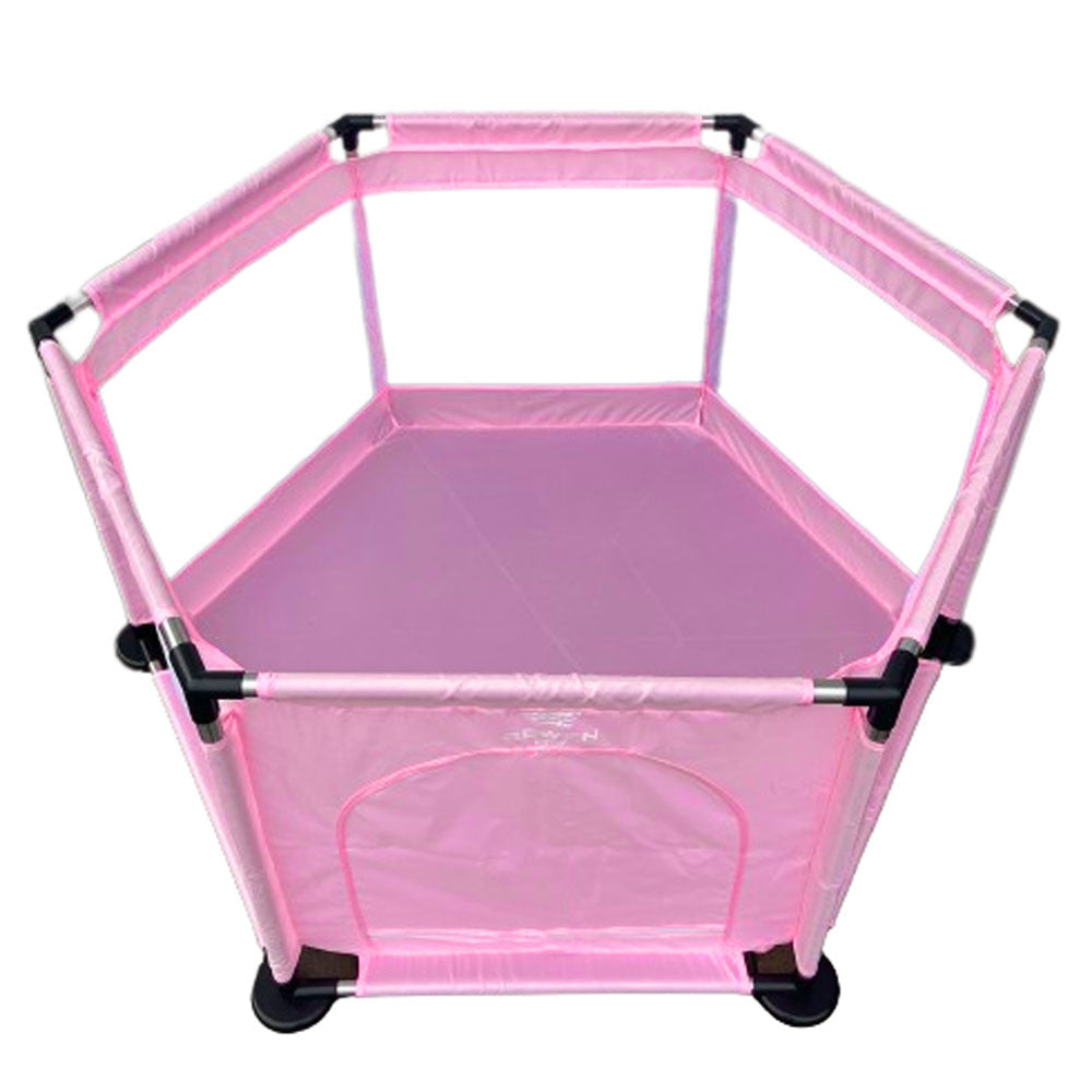 Дитячий складний манеж з сіткою, Рожевий / Інтерактивний манеж для дітей / Манеж-ігровий майданчик
