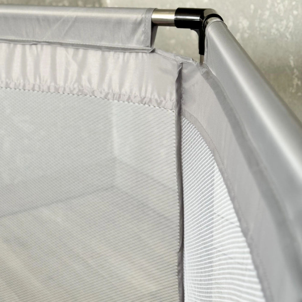 Дитячий складний манеж з сіткою, Сірий / Інтерактивний манеж для дітей / Манеж-ігровий майданчик