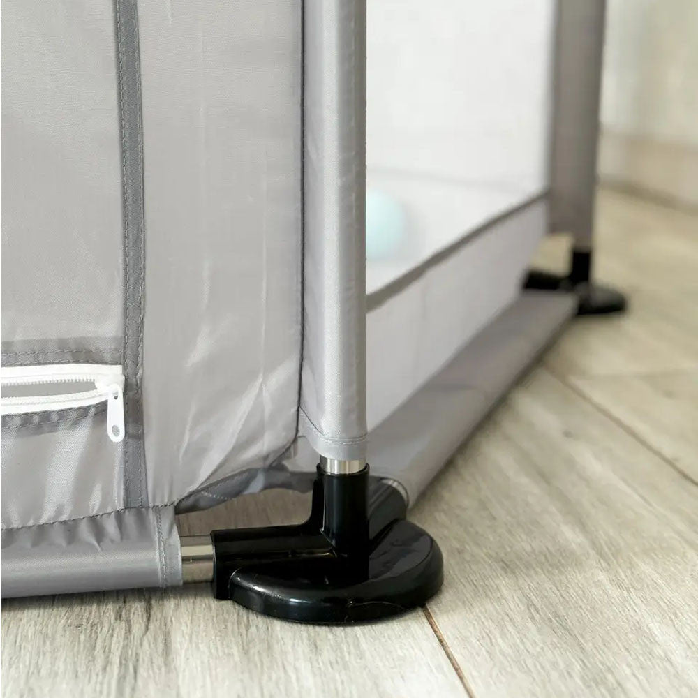 Дитячий складний манеж з сіткою, Сірий / Інтерактивний манеж для дітей / Манеж-ігровий майданчик