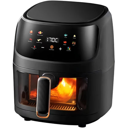 Електричний аерогриль на 8л, 2400W, QF-605 / Безмасляна фритюрниця / Мультипіч для кухні