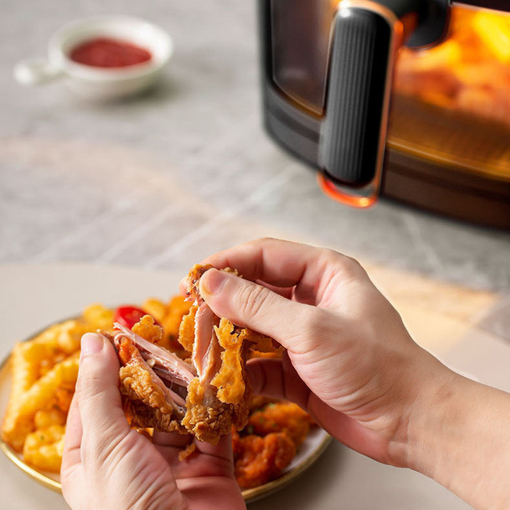 Електричний аерогриль на 8л, 2400W, QF-605 / Безмасляна фритюрниця / Мультипіч для кухні