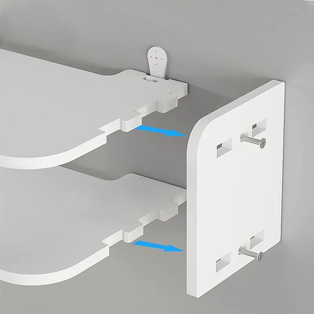 Настінна полиця для роутера 2-х рівнева / Пряма полиця для маршрутизатора / Коробка для роутера