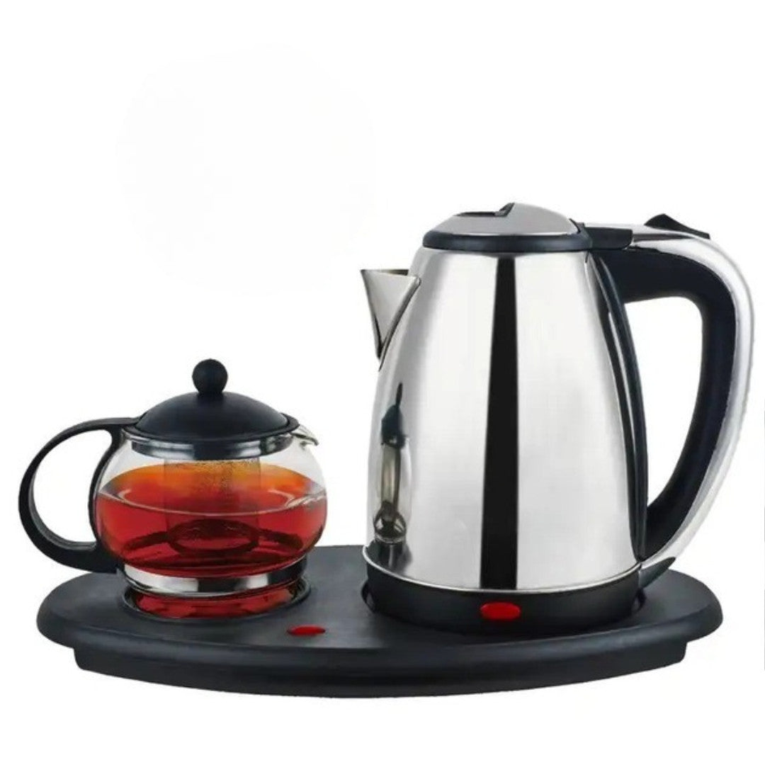 Електрочайник 2л із заварником 1л, 1800Вт, SE-2282 / Заварник із фільтром / Електричний чайник