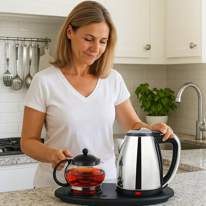 Електрочайник 2л із заварником 1л, 1800Вт, SE-2282 / Заварник із фільтром / Електричний чайник