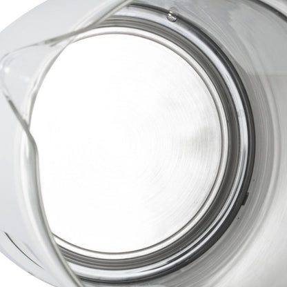 Скляний електрочайник з підсвічуванням, 2.3л, 1500Вт, Su Tai ST-2078, Білий / Електричний чайник дисковий