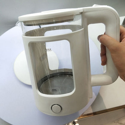 Скляний електрочайник з підсвічуванням, 2.3л, 1500Вт, Su Tai ST-2078, Білий / Електричний чайник дисковий