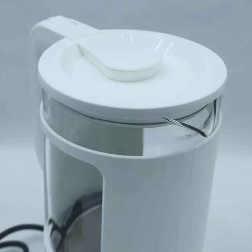 Скляний електрочайник з підсвічуванням, 2.3л, 1500Вт, Su Tai ST-2078, Білий / Електричний чайник дисковий