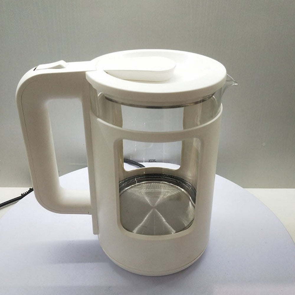 Скляний електрочайник з підсвічуванням, 2.3л, 1500Вт, Su Tai ST-2078, Білий / Електричний чайник дисковий