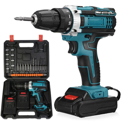 Акумуляторний шуруповерт 24V з набором біт і свердлів + 2 АКБ / Дриль-шуруповерт / Ударний шуруповерт