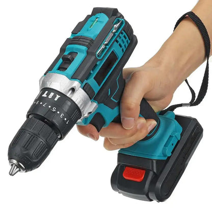 Акумуляторний шуруповерт 24V з набором біт і свердлів + 2 АКБ / Дриль-шуруповерт / Ударний шуруповерт