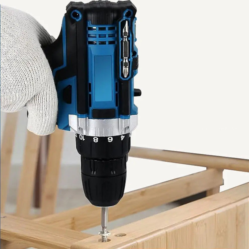 Акумуляторний шуруповерт 24V з набором біт і свердлів + 2 АКБ / Дриль-шуруповерт / Ударний шуруповерт