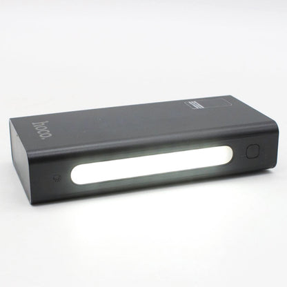 Повербанк на 20000 mAh + 4 кабелі, 2хUSB, Чорний / PowerBank з ліхтариком / Павербанк для телефону