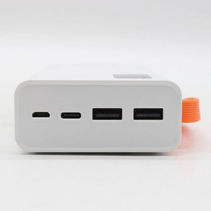 Повербанк на 20000 mAh + 4 кабелі, 2хUSB, Білий / PowerBank з ліхтариком / Павербанк для телефону