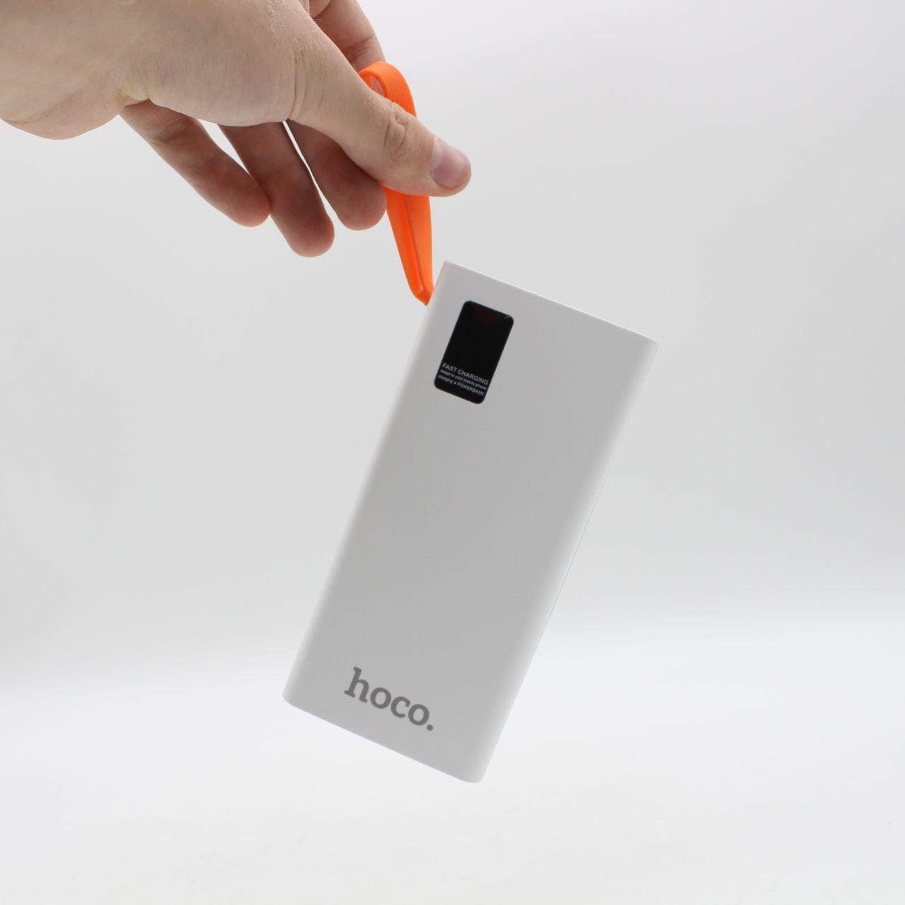 Повербанк на 20000 mAh + 4 кабелі, 2хUSB, Білий / PowerBank з ліхтариком / Павербанк для телефону