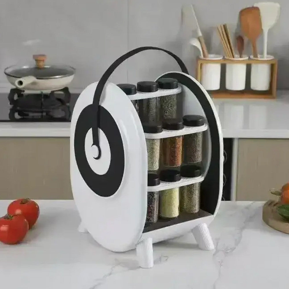 Набір для спецій на підставці, 18 ємностей / Органайзер для приправ / Ємності для спецій