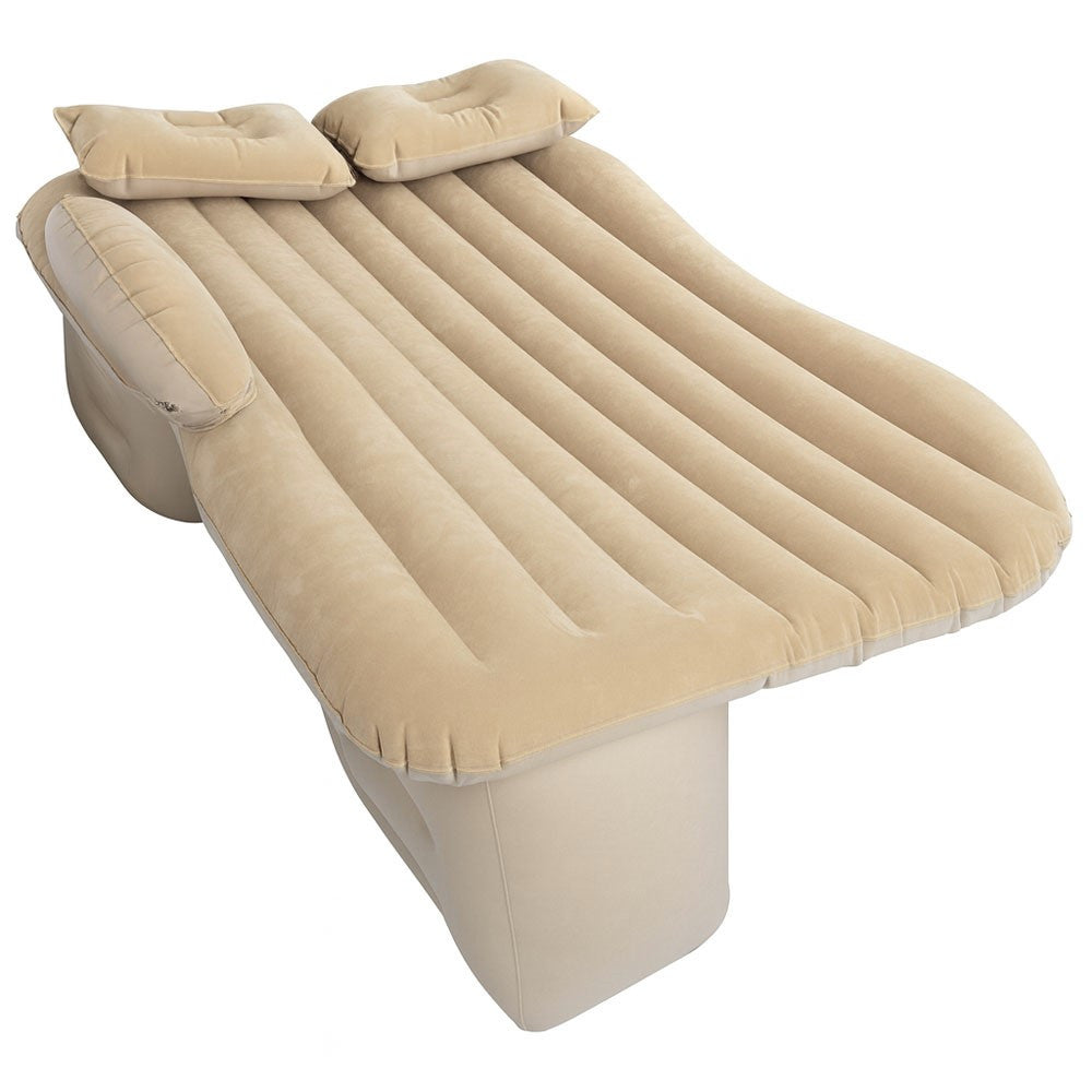 Матрац на заднє сидіння 135x80см + насос, Бежевий / Надувний матрац в машину / Ліжко-матрац