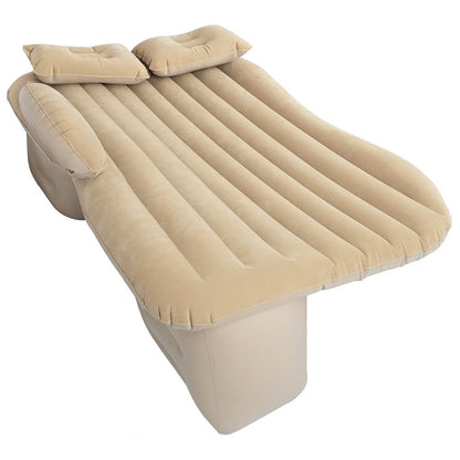 Матрац на заднє сидіння 135x80см + насос, Бежевий / Надувний матрац в машину / Ліжко-матрац