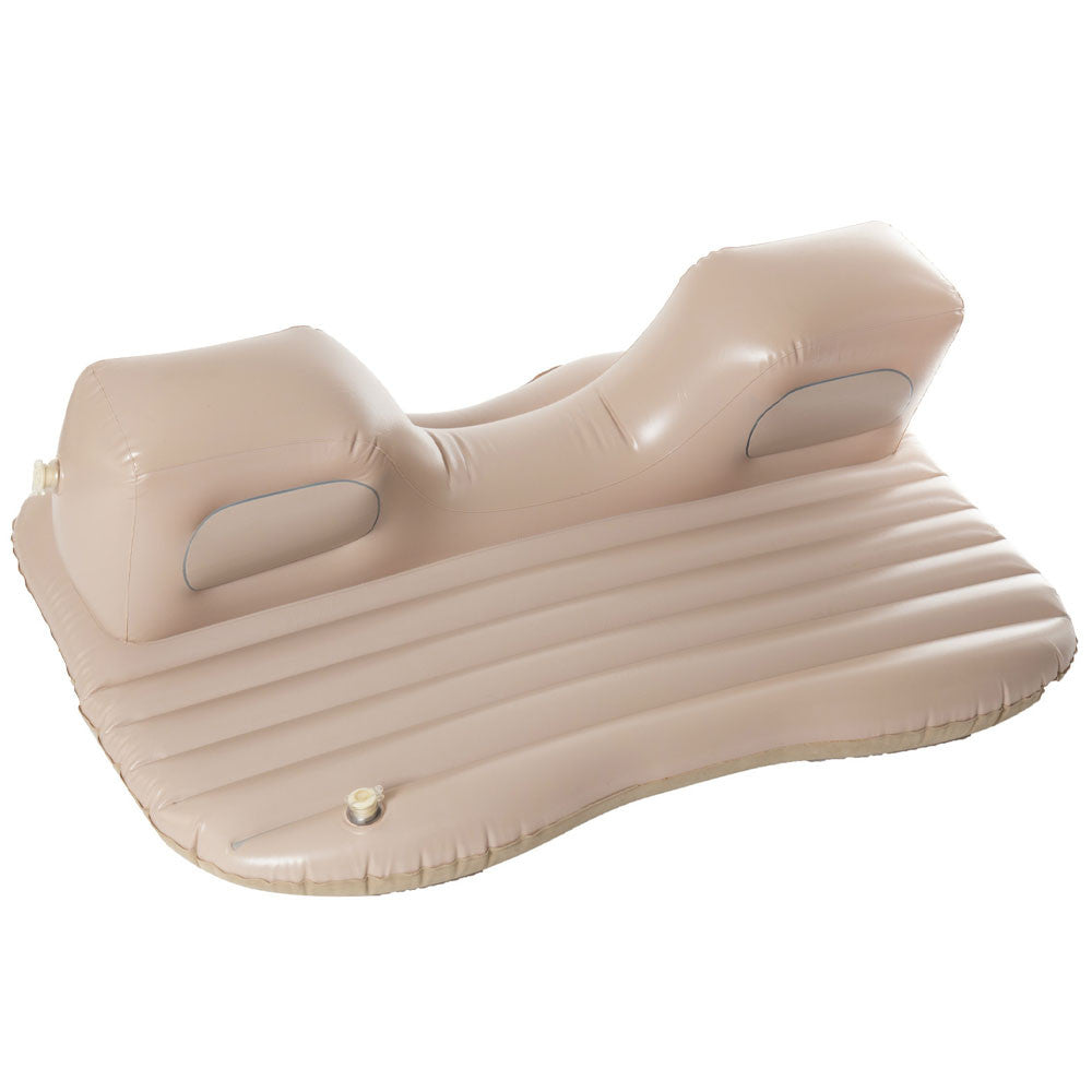 Матрац на заднє сидіння 135x80см + насос, Бежевий / Надувний матрац в машину / Ліжко-матрац