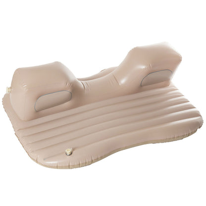 Матрац на заднє сидіння 135x80см + насос, Бежевий / Надувний матрац в машину / Ліжко-матрац