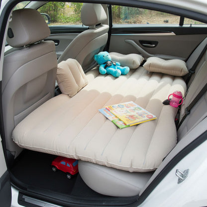 Матрац на заднє сидіння 135x80см + насос, Бежевий / Надувний матрац в машину / Ліжко-матрац