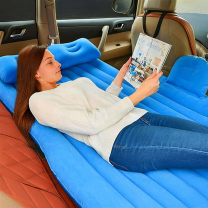 Автоматичний матрац на заднє сидіння 135x80см + насос, Синій / Матрац надувний в машину / Ліжко-матрац