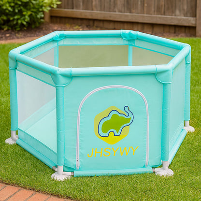 Дитячий складний манеж з сіткою, Зелений / Інтерактивний манеж для дітей / Манеж-ігровий майданчик