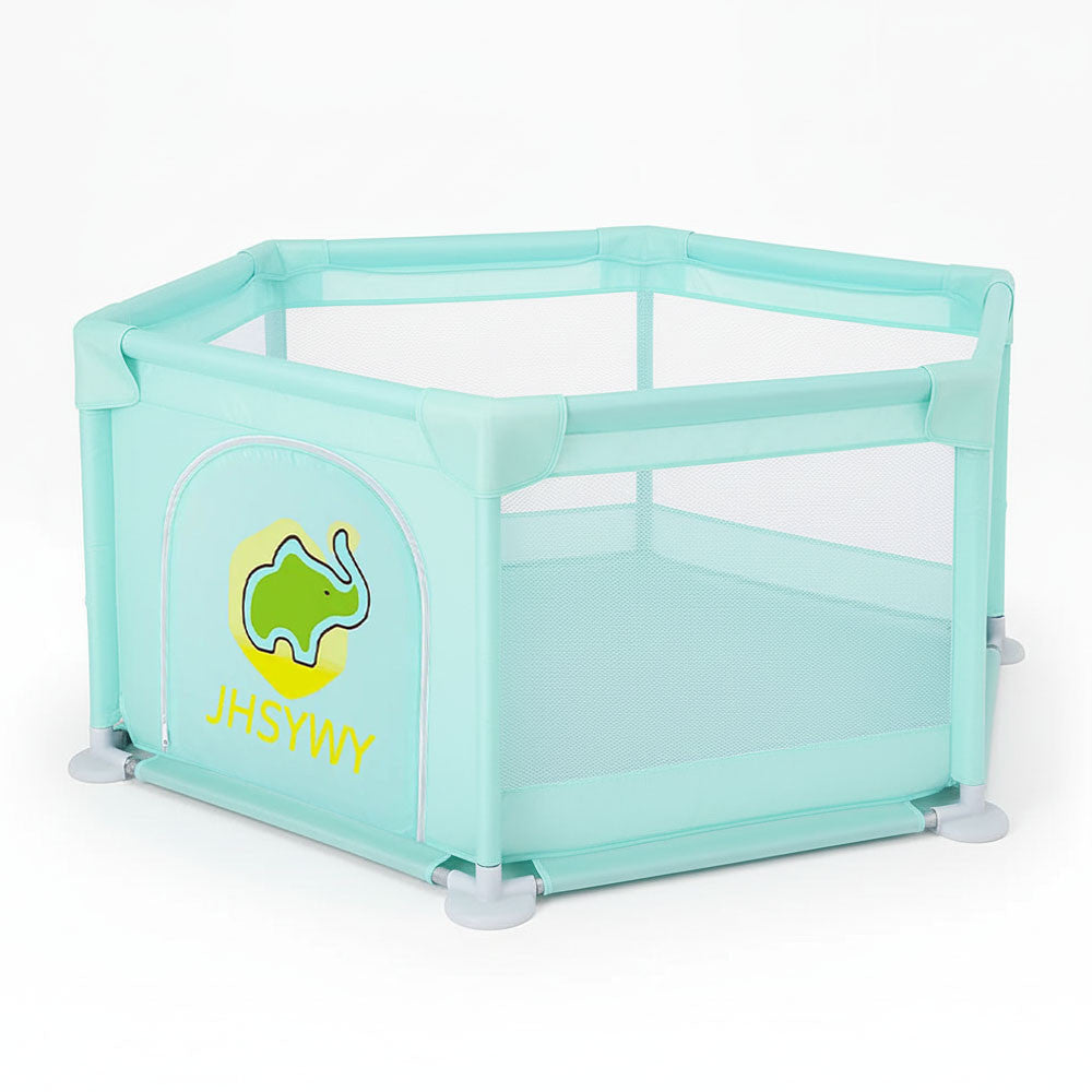 Дитячий складний манеж з сіткою, Зелений / Інтерактивний манеж для дітей / Манеж-ігровий майданчик