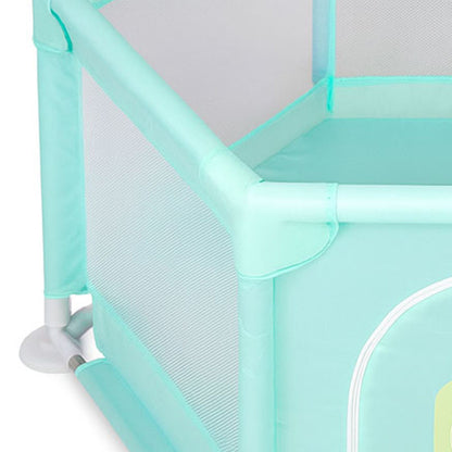 Дитячий складний манеж з сіткою, Зелений / Інтерактивний манеж для дітей / Манеж-ігровий майданчик