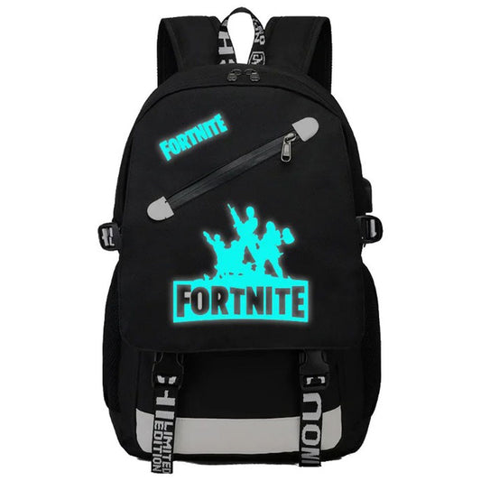 Рюкзак повсякденний FORTNITE, що світиться у темряві, міський, шкільний (жіночий, чоловічий)