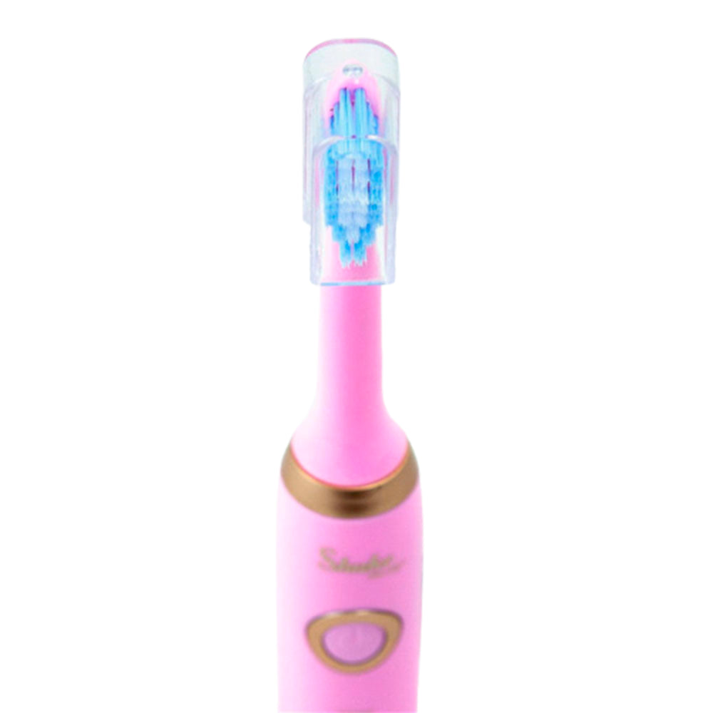 Електрична зубна щітка Shuke з 4 насадками Рожева / Акумуляторна зубна щітка / Зубні щітки