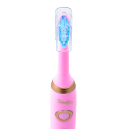 Електрична зубна щітка Shuke з 4 насадками Рожева / Акумуляторна зубна щітка / Зубні щітки