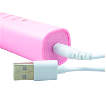 Електрична зубна щітка Shuke з 4 насадками Рожева / Акумуляторна зубна щітка / Зубні щітки