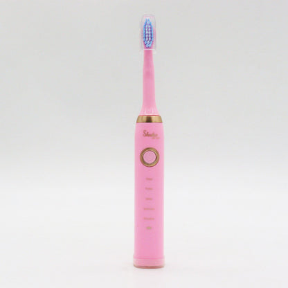 Електрична зубна щітка Shuke з 4 насадками Рожева / Акумуляторна зубна щітка / Зубні щітки